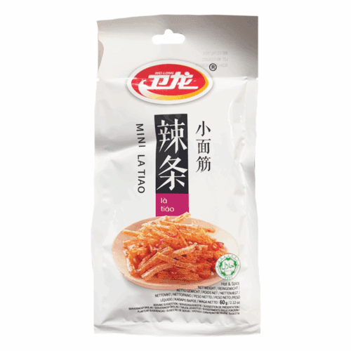 Wl Mini Latiao Gluten Strips Hot Flavour 60g 卫龙辣条小面筋60克