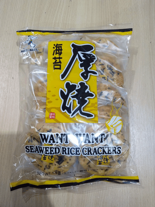 Want Want Seaweed Rice Crackers 160g 旺旺厚烧海苔160克