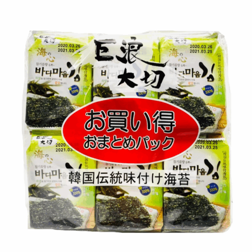 EDO Laver Seasoned Seaweed 12pcs 48g EDO巨浪大切胡麻油竹盐紫菜12pcs 48g