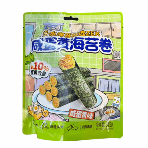 ZEK SEAWEED ROLL (SALTED EGG YOLK FLAVOUR) 145g ZEK咸蛋黄海苔卷 145g