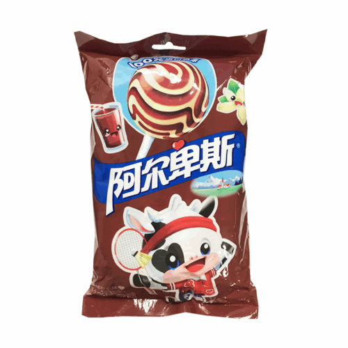 ALP LOLLIPOP CANDY (COLA & VANILLA FLAVOUR) 200g 阿尔卑斯棒棒糖香草可乐味 20g