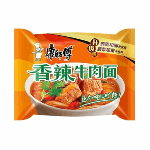 MAK-INSTANT NOODLE (SPICY BEEF FLAVOUR) 100g 康师傅香辣牛肉面（单包）100g