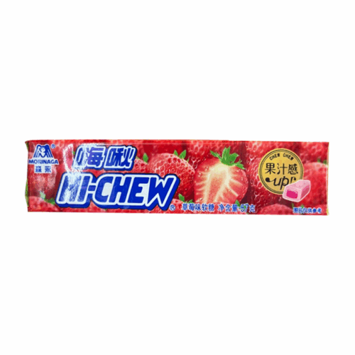MORINAGA-HI-CHEW SOFT CANDY (STRAWBERRY FLAVOUR) 57g 森永嗨啾香口软糖（草莓味）57g