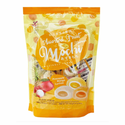 LL Mochi - Assorted Tropical Fruit (Pineapple, Mango & Lychee) Flavour 120g 花之恋语 小麻薯（凤梨 芒果 荔枝味）