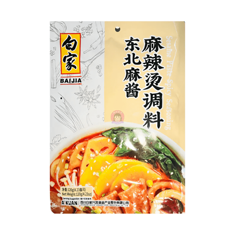 Baijia Sesame Paste Spicy Seasoning 120g 白家东北麻酱麻辣烫调料120g