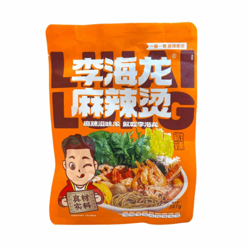 INSTANT HOT POT (MILD SPICY) WITH NOODLES AND VEGETABLES 387g 李海龙麻辣烫（微辣）384g