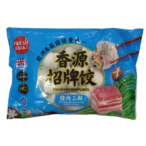 Freshasia Pork Shiitake Mushroom Black Fungus Dumplings 400g 香源猪肉三鲜水饺400克