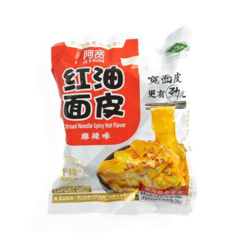 AK Broad Noodle (Bag) - Spicy 阿宽红油面皮-麻辣(袋)110g