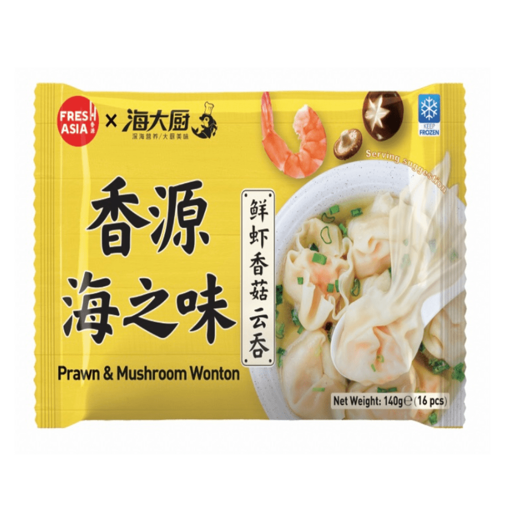 FRESHASIA Premium Prawn & Mushroom Wonton 香源海大厨鲜虾香菇云吞(配料包)140g