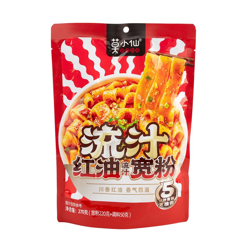 MXX WIDE VER MICELLI SESAME SAUCE 270g 莫小仙红油流汁宽粉270g