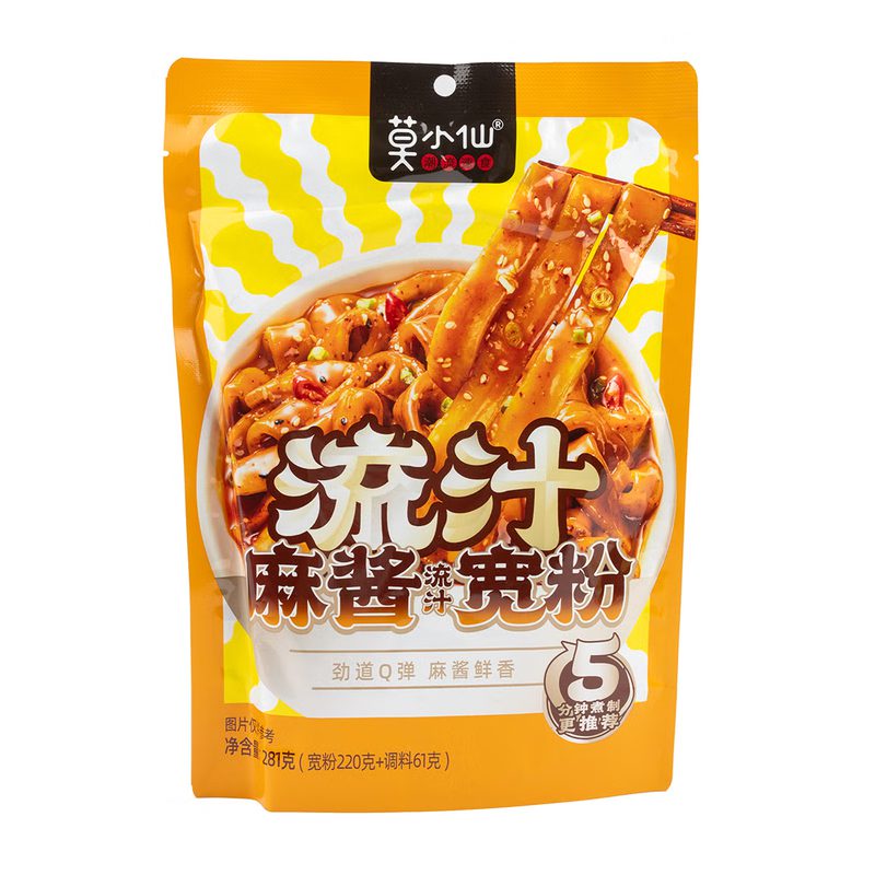 MXX WIDE VERMICELLI SESAME SAUCE 281g 莫小仙麻酱流汁宽粉281g